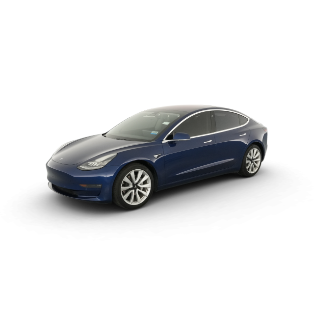 2018 Tesla Model 3 Long Range All-Wheel Drive in Blue — Carvana stock image