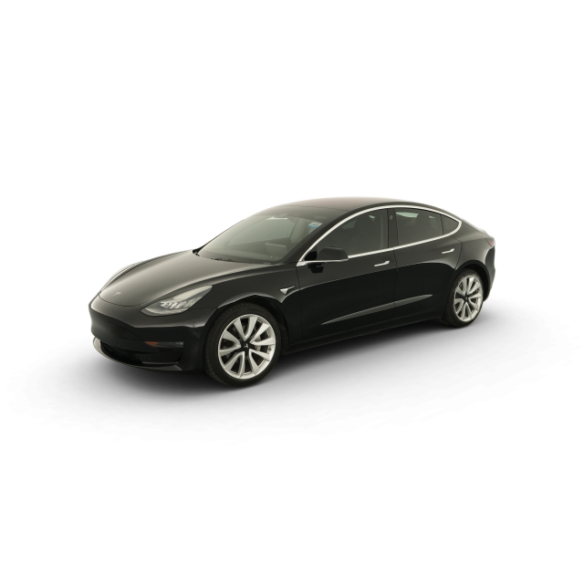 2019 Tesla Model 3 Standard Range Plus in Solid Black — Carvana stock image