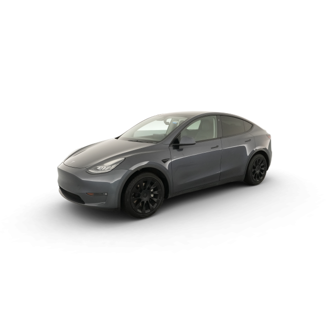 2021 Tesla Model Y Standard Range in Midnight Silver Metallic — Carvana stock image